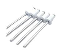 LWYLY 50-Piece White Painted Blind Rivets, Round Head Aluminum Steel Hollow Rivets For Home Decoration, 1/8" Diameter(3.2-12.7mm)