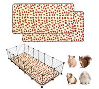 LWYMX 2 Pack Guinea Pig Cage Liners, 28"x70" Washable Waterproof Super Absorbent Pee Pads, Reusable Bedding Training Mat for Small Animals: Guinea Pigs, Rabbits, Hamsters, Bunnies