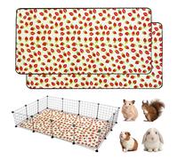 LWYMX 2 Pack Guinea Pig Cage Liners, Waterproof Reusable Guinea Pig Cage Liners,Waterproof Super Absorbent Pee Pads for Small Animals,36x48 inch 2pack