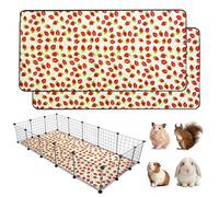 LWYMX 2 Pack Guinea Pig Cage Liners, Waterproof Reusable Guinea Pig Cage Liners,Waterproof Super Absorbent Pee Pads for Small Animals,36x60 inch 2pack