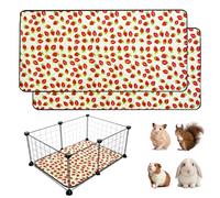 LWYMX 2 Pack Guinea Pig Cage Liners, Waterproof Reusable Guinea Pig Cage Liners,Waterproof Super Absorbent Pee Pads for Small Animals,12x24 inch 2pack