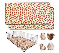 LWYMX 2 Pack Guinea Pig Cage Liners, Waterproof Reusable Guinea Pig Cage Liners,Waterproof Super Absorbent Pee Pads for Small Animals,24x48 inch 2pack