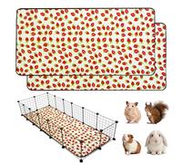 LWYMX 2 Pack Guinea Pig Cage Liners, Waterproof Reusable Guinea Pig Cage Liners,Waterproof Super Absorbent Pee Pads for Small Animals,24x72 inch 2pack