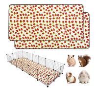 LWYMX 2 Pack Guinea Pig Cage Liners, Waterproof Reusable Guinea Pig Cage Liners,Waterproof Super Absorbent Pee Pads for Small Animals,36x72 inch 2pack