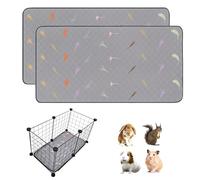 LWYMX 2Pcs Guinea Pig Cage Liners,Guinea Pig Fleece Cage Liners12''X24'' Super Absorbent Washable Pee Pads Reusable for Rabbit Hamster Chinchilla