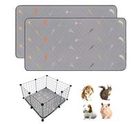 LWYMX 2Pcs Guinea Pig Cage Liners,Guinea Pig Fleece Cage Liners24''X24'' Super Absorbent Washable Pee Pads Reusable for Rabbit Hamster Chinchilla