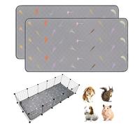 LWYMX 2Pcs Guinea Pig Cage Liners,Guinea Pig Fleece Cage Liners24''X60'' Super Absorbent Washable Pee Pads Reusable for Rabbit Hamster Chinchilla