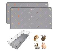LWYMX 2Pcs Guinea Pig Cage Liners,Guinea Pig Fleece Cage Liners24''X72'' Super Absorbent Washable Pee Pads Reusable for Rabbit Hamster Chinchilla