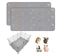 LWYMX 2Pcs Guinea Pig Cage Liners,Guinea Pig Fleece Cage Liners28''X42'' Super Absorbent Washable Pee Pads Reusable for Rabbit Hamster Chinchilla