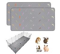LWYMX 2Pcs Guinea Pig Cage Liners,Guinea Pig Fleece Cage Liners28''X70'' Super Absorbent Washable Pee Pads Reusable for Rabbit Hamster Chinchilla