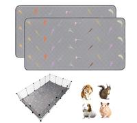 LWYMX 2Pcs Guinea Pig Cage Liners,Guinea Pig Fleece Cage Liners36''X60'' Super Absorbent Washable Pee Pads Reusable for Rabbit Hamster Chinchilla