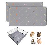 LWYMX 2Pcs Guinea Pig Cage Liners,Guinea Pig Fleece Cage Liners42''X42'' Super Absorbent Washable Pee Pads Reusable for Rabbit Hamster Chinchilla