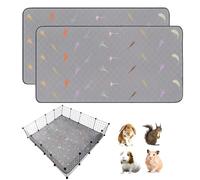 LWYMX 2Pcs Guinea Pig Cage Liners,Guinea Pig Fleece Cage Liners48''X48'' Super Absorbent Washable Pee Pads Reusable for Rabbit Hamster Chinchilla