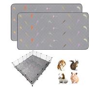 LWYMX 2Pcs Guinea Pig Cage Liners,Guinea Pig Fleece Cage Liners48''X60'' Super Absorbent Washable Pee Pads Reusable for Rabbit Hamster Chinchilla