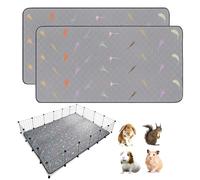 LWYMX 2Pcs Guinea Pig Cage Liners,Guinea Pig Fleece Cage Liners48''X72'' Super Absorbent Washable Pee Pads Reusable for Rabbit Hamster Chinchilla