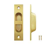LWZH 1 Pack Pocket Door Edge Pull, 304 Stainless Steel Flush Edge Handle，Pocket Door Hardware,Gold