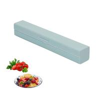 LWZko Wrap Dispenser & Cutter for Cling Film, Tin Foil - 5 x 5 x 32 cm PP Plastic for Home Kitchen, Restaurant (Green)