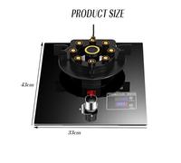 LWZQRVCT Built-in Dual-purpose Gas Stove,Nine-cavity Magic Disc Stove,with Power Protection,Double-sided Timing Function,and Flip-cover Burner(LPG)