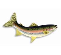 LX Hand Painted Rainbow Trout Replica Wall Mount Game Fish Decor Room Ornament Plaque 18"