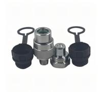 LX-KZE-B-03 3/8" NPT Replaces Enerpac C-604 10,000 PSI High Pressure High Flow Connect&Disconnect Hydraulic Quick Coupler Set/w 2 Dust Caps