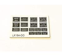 LX164-OO Keep Out/Private Property/Please Close The Gate Signs (Pack of 16) By Scale Model Scenery For OO Scale Model Railway Layouts & 1:76 Diecast Dioramas
