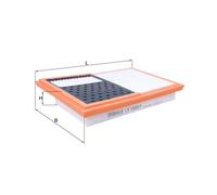 Mahle Air Filter LX1850/1 Was LX1850/S - Precision OE Matching Fit & Quality