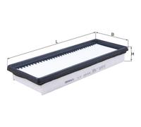 Air filter Filter Insert LX 2034 MAHLE for SMART FORTWO Coupe FORTWO Cabrio