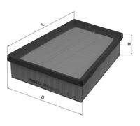 Air filter Filter Insert LX 2631 KNECHT for RENAULT MERCEDES-BENZ