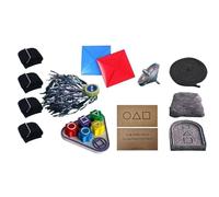 LXAOTZG Complete Korean Six Legged Pentathlon Game Set with Jebi Chagi and Biseokchigi, Traditional Travel Board Games for Squid TV Fans, Includes Gonggi Stones for Family Game Nights
