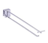 LXBAMKEA 20PCS Metal Display Rack Hooks, Square Tube Hook For Supermarket Retail Stores Clothing Store, Socks Key Tools Accessories Merchandise Hooks(25CM)