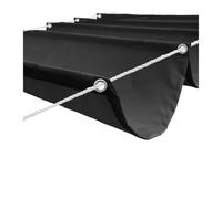 LXBAMKEA Retractable Wave Sun Shade Sail, Outdoor Canopy Rectangle Pergola Awning With Mounting Kit, Water Proof UV Protection Sun Shade Cover For Garden Patio Backyard Gazebo(Black)