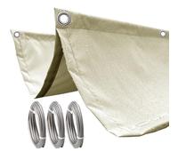 LXBAMKEA Water Proof Retractable Wave Sun Shade Sails, Outdoor Pergola Canopy Shade Cover, UV Protection Trellis Roller Blinds Awning, Garden Patio Porch Gazebo Wave Awning(Off white)