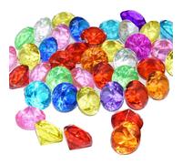 LXBCTOP 36 PCS Large Acrylic Kids Diamond, Big Gems, Large Gems for Kids, Big Acrylic Diamond Gems, Gemstones for Kids, Pirate Treasure Hunt Diving Teaching, Table Decoration, Party Bags, Wedding