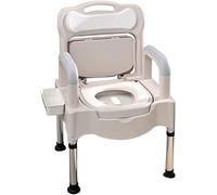 Lxbh Bedside Commodes, Bedside Toilet Commode Chair Height Adjustable Adult Potty Chair for Seniors Portable Toilets for Home Use Suitable for People with Disabilities The Elderly and Others White,