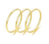 LXBQYSTO 3 Pcs Stainless Steel rings Set for women men, Stackable Gold/Silver Promise Engagement Wedding Bands Non Tarnish Size 5-10, Stainless Steel, No Gemstone