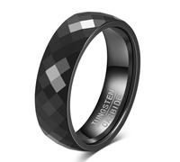 LXBQYSTO 4mm 6mm Hammered Tungsten Carbide Ring For Men Women Plain Domed High Polished Wedding Bands Engagement Ring Size 5-15, Tungsten Carbide, No Gemstone