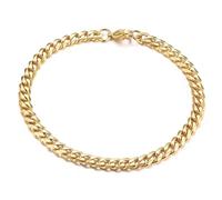 LXBQYSTO Stainless Steel 5mm/7mm/9mm Cuban Link Bracelet for Men, Silver/Gold 7.09/8.27/9.06 inch Fashion Hop Jewelry Gifts, 9inch, Stainless Steel, no gemstone