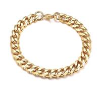 LXBQYSTO Stainless Steel 5mm/7mm/9mm Cuban Link Bracelet for Men, Silver/Gold 7.09/8.27/9.06 inch Fashion Hop Jewelry Gifts, 7inch, Stainless Steel, no gemstone