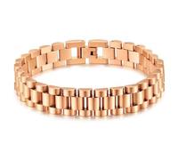 LXBQYSTO Stainless Steel Link Bracelet for Men, Watch Band Gift for Father Husband, 7.87in, Stainless Steel, no gemstone