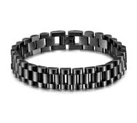 LXBQYSTO Stainless Steel Link Bracelet for Men, Watch Band Gift for Father Husband, 7.87in, Stainless Steel, no gemstone