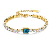 LXBQYSTO Womens Circle Cubic Zirconia Bangle,Stainless Steel Bracelet Bangle with Elegance Trendy Link Bracelet, M, Stainless Steel, no gemstone