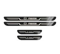 LXBSXY 4Pcs Car Door Sill Protector Strips for Mazda 5 2008-2013, Car Stainless Steel Kick Plates Door Sill Protector Non-Slip Auto Styling Decoration Accessory