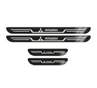 LXBSXY 4Pcs Car Door Sill Protector Strips for Mitsubishi Eclipse Cross 2018-2023, Car Stainless Steel Kick Plates Door Sill Protector Non-Slip Auto Styling Decoration Accessory