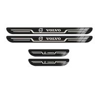 LXBSXY 4Pcs Car Door Sill Protector Strips for Volvo S60 2010-2018, Car Stainless Steel Kick Plates Door Sill Protector Non-Slip Auto Styling Decoration Accessory