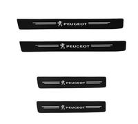 LXBSXY 4Pcs Carbon Fiber Car Door Sill Protector for Peugeot 3008 E3008 P64 2024 2025, Scratch Resistant Door Sill Bumper Protective Film Non-Slip Auto Styling Accessories,B
