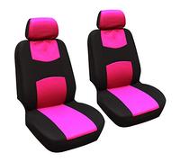 LXBSXY Front Pair Car Seat Covers for Ford EcoSport Freestyle/EcoSport S, Front Car Seat Covers Breathable With 2 Mm Composite Sponge Polyester Cloth Seat Covers Machine Washable,A ROSE