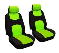 LXBSXY Front Pair Car Seat Covers for Nissan Micra K12 2003 2004 2005-2010, Front Car Seat Covers Breathable With 2 Mm Composite Sponge Polyester Cloth Seat Covers Machine Washable,A GREEN