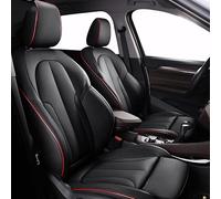 LXBSXY Leather Car Seat Covers Full Set For Audi A6 Saloon C8 2018-2023,Seat Covers Waterproof Leather Car Seat Covers Supports & Airbag Compatible Auto Accessories,A/Black