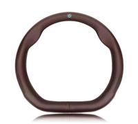 LXBSXY Leather Car Steering Wheel Covers for Alfa Romeo 156/159, Steering Wheel Cover Breathable Sport Anti-Slip Breathable Steering Wheel Cover Car Interior Accessories,Brown