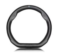 LXBSXY Leather Car Steering Wheel Covers for Alfa Romeo MiTo, Steering Wheel Cover Breathable Sport Anti-Slip Breathable Steering Wheel Cover Car Interior Accessories,Black